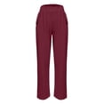 thumbnail image 5 of Women Linen Harem Pants Summer High Waist Elastic Wide Leg Casual Palazzo Pant 2026 Beach Travel Vacation with Pockets, 5 of 5