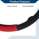 thumbnail image 5 of Funda para volante de cuero artificial PU ABS Protector de volante de coche Negro Rojo 1Pc, 5 of 6