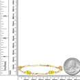 thumbnail image 2 of Gem Stone King 18K Yellow Gold Plated Silver Canary Mystic Topaz and White Moissanite Tennis Bracelet for Women | 3.50 Cttw | Gemstone November Birthstone | Oval 7X5MM | 6 inch + 1 inch Extender, 2 of 4