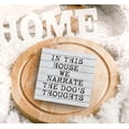 thumbnail image 5 of Zomyto 7"x7" In This House We Narrate the Dog's Thoughts Wood Box Sign Desk Decor，Dog Lovers Saying Rustic Wooden Block Box Sign Decoration, 5 of 6