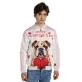 thumbnail image 4 of Happy Valentine's Day Bulldog Brings Love Heart All Over Print 3D Baseball Jacket Dog Lover Gifts Idea Bomber Jacket Softball - 02028, 4 of 6