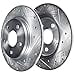Detroit Axle - Rear Brake Rotors for 2011-2016 Chevrolet Cruze 2013-2016 Sonic 2016 Cruze Limited 2013-2022 Trax Buick Encore, Drilled and Slotted Disc Brake Rotors Replacement: 10.55" inch Rotor