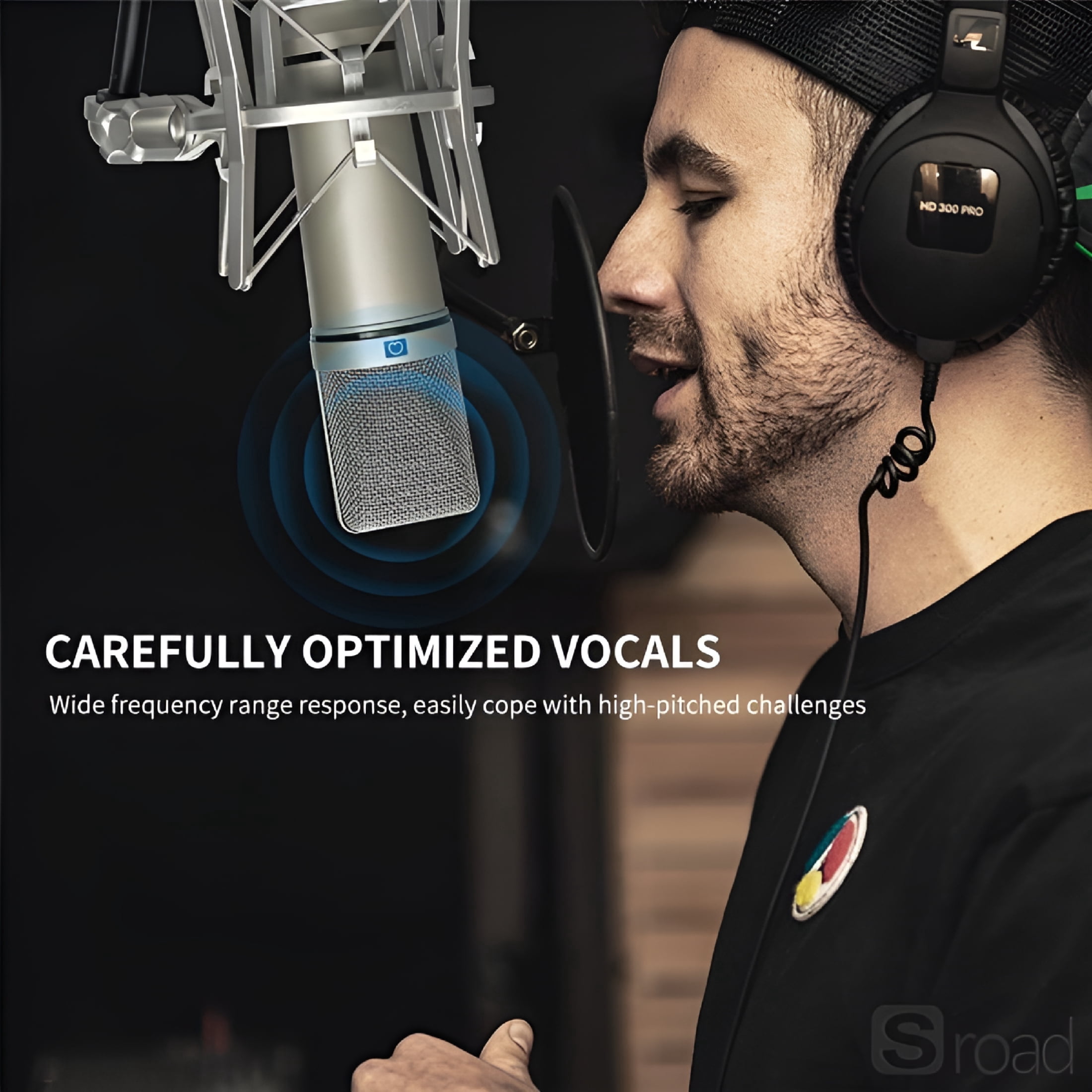 GJX 2026 New Professional Cardioid Xlr Condenser Microphone,Studio Recording Mic for Podcasting,Voice Over,Streaming,Home Studio Use