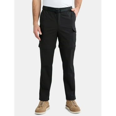 Ozark Trail Men's and Big Men's Zip Off Convertible Cargo Pants, Sizes 30-46