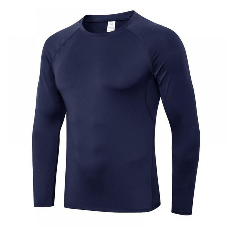 Men's Long Sleeve Cool Dry T-Shirt Moisture Wicking UV Sun Protection  Athletic Tops
