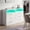 Cloud White, variant on LEDREM 6-Drawer Dresser with LED Lights and Power Strip, Modern Chest of Drawers for Bedroom TV Stand, Black
