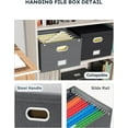 thumbnail image 3 of File Organizer Box File Box for Letter Size Files Storage Hanging File Folder Organizer with Mesh Pocket on Lid Portable Filing Box with Handle for Office/Home/School( ), 3 of 8
