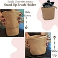 thumbnail image 4 of Convertible Travel Makeup Brush Bag, Stand- Brush Holder Pouch for Easy Access, Cosmetic  Organizer (BLACK), 4 of 7