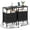 Black, variant on Costway 1 PCS 34” Nightstand with Integrated Charging Station, 4 Fabric Drawers and Metal Frame Black