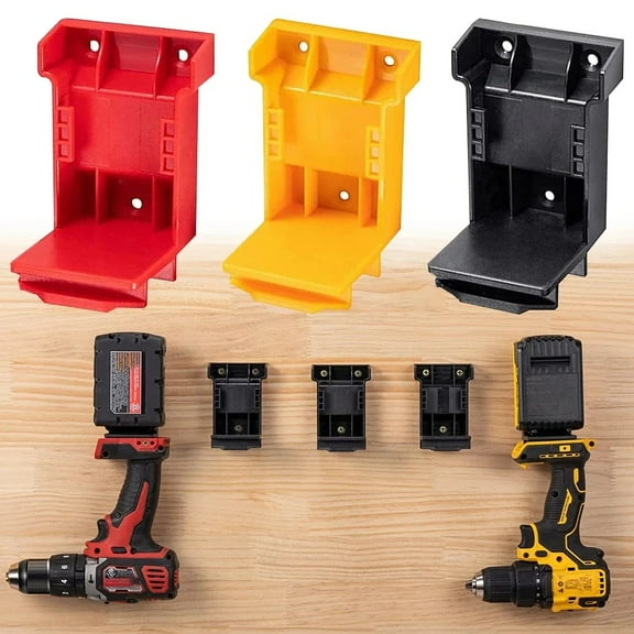 5Pcs 2In1 Tool Hanger Dock Wall Mounted Battery Holder For 14.4V-20V For Milwaukee Batteries