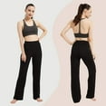 thumbnail image 2 of FELEMO Women's Bootcut Yoga Pants High Waist Workout Pants 4 Way Stretch Tummy Control Work Pants Flare Pants(BLACK/2XL), 2 of 7