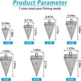 thumbnail image 3 of CNKOO Pyramid Sinkers 4 Pack  32 oz Fishing Weights for Saltwater Surf Gear Tackle, 3 of 8