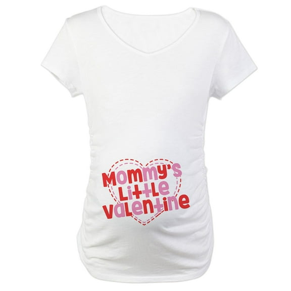 CafePress - Mommy's Little Valentine Maternity T Shirt - Cotton Maternity T-shirt, Cute & Funny Pregnancy Tee
