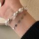 thumbnail image 3 of Harajuku-pulsera de cuentas de perlas de pentagrama de estrella de cristal para mujer, pulsera de cadena de doble capa con encanto estético Vintage, regalo de joyería, 3 of 4