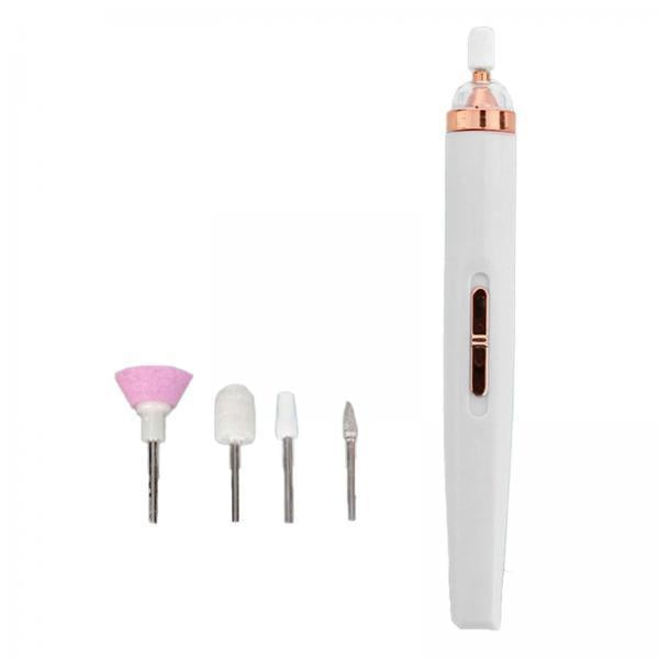 Taladro de uñas,Taladro de uñas eléctrico inalámbrico 5 puntas de uñas,Máquina perforadora de uñas eléctrica compacta portátil,Lima de uñas para uñas de los pies recargable por
