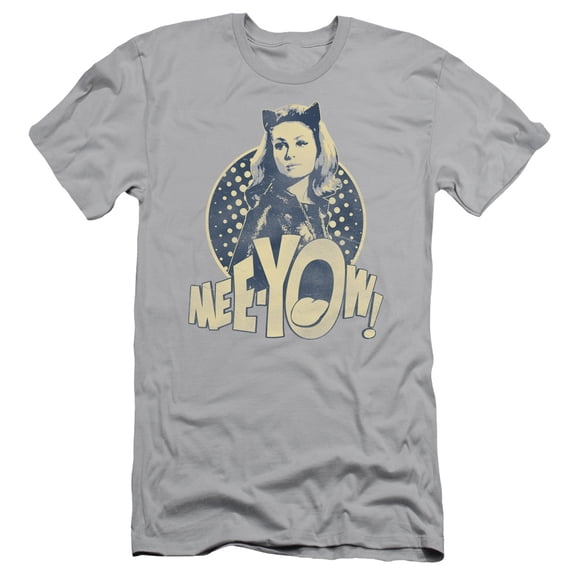 Batman Classic TV Meeyow! S/S Adult 30/1 T-Shirt-Silver