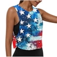 thumbnail image 2 of Mifsaly Womens Sleeveless Workout Tops American Flag Patriotic Tank Top Side Cutout Summer Muscle Shirt 4Th Of July Independence Day Athletic Outfits M, 2 of 8