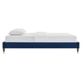 thumbnail image 4 of Modway Harlow Perfomance Velvet Platform Bed Frame, Queen, Blue, 4 of 7