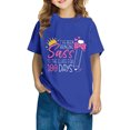 thumbnail image 4 of Xihbxyly Camiseta con Estampado "School Days", Manga Corta Moderna, Tejido Suave y Transpirable, Ropa Informal, Blusa de Verano para Niña, Atuendo Escolar Diario, de 3 a 14 Años, 4 of 6