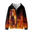 thumbnail image 3 of KUIFORTI Fire Horse Boys Sweatshirt Polyester Warm Kids Long Sleeve Sweatshirts with Kangaroo Pockets Fleece-Lined Full Zip Hooded Jacket for Spring, Fall and Winter, 3 of 6