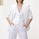 thumbnail image 4 of Chaleco Chaleco básico con cuello en V Estilo casual Traje de trabajo de oficina simple para mujer (Blanco L) Ygjytge Blanco T L para Mujer, 4 of 5