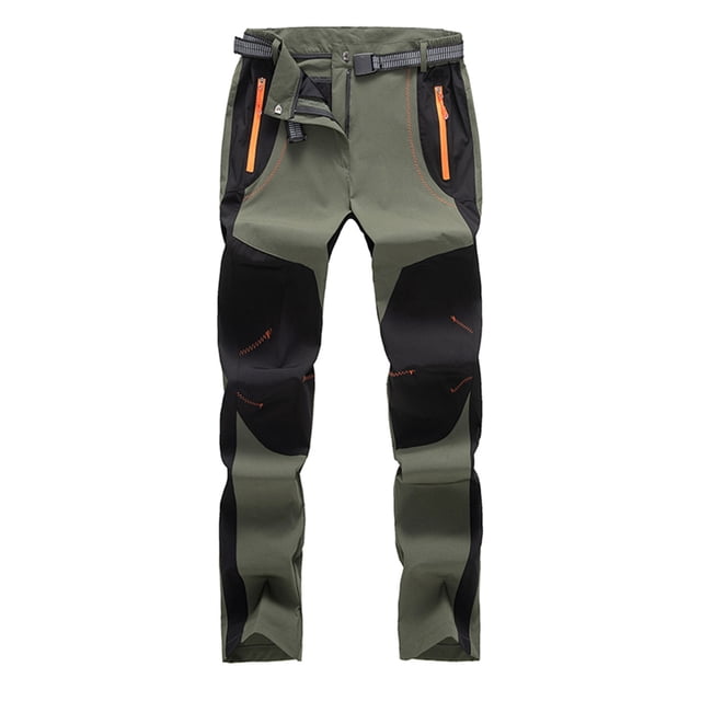 ZACPNCV Pantalon de Randonnée Élastique pour Hommes Sport Extérieur Coupe-Vent Randonnée Escalade Respirant Vert Olive