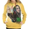 AkoaDa Billie Eilish Women Fashion Hoodie 3D Print Pullover Hooded Sweatshirt