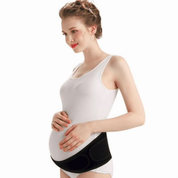 Maternity Pregnancy Antenatal Bandage Spuc Belt Pregnant Woman's Stomach Lift Belt Breathable Abdominal Belt Women (length 80-110cm,Black)