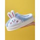 thumbnail image 2 of Women's Warm And Cozy Indoor Rabbit Slippers For Winter, Thick Soles, Non-slip, Cute Cartoon Plush Slipper For Home Use, 2 of 4