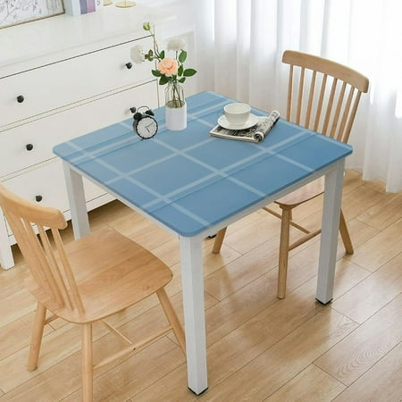 

ARISTURING Soild Plaid Jacquard Summer Table Cloth Elegance Resistant Contemporary Woven Decorative Tablecloths Spillproof Soil Resistant Holiday Table Cover Turquoise 40*40