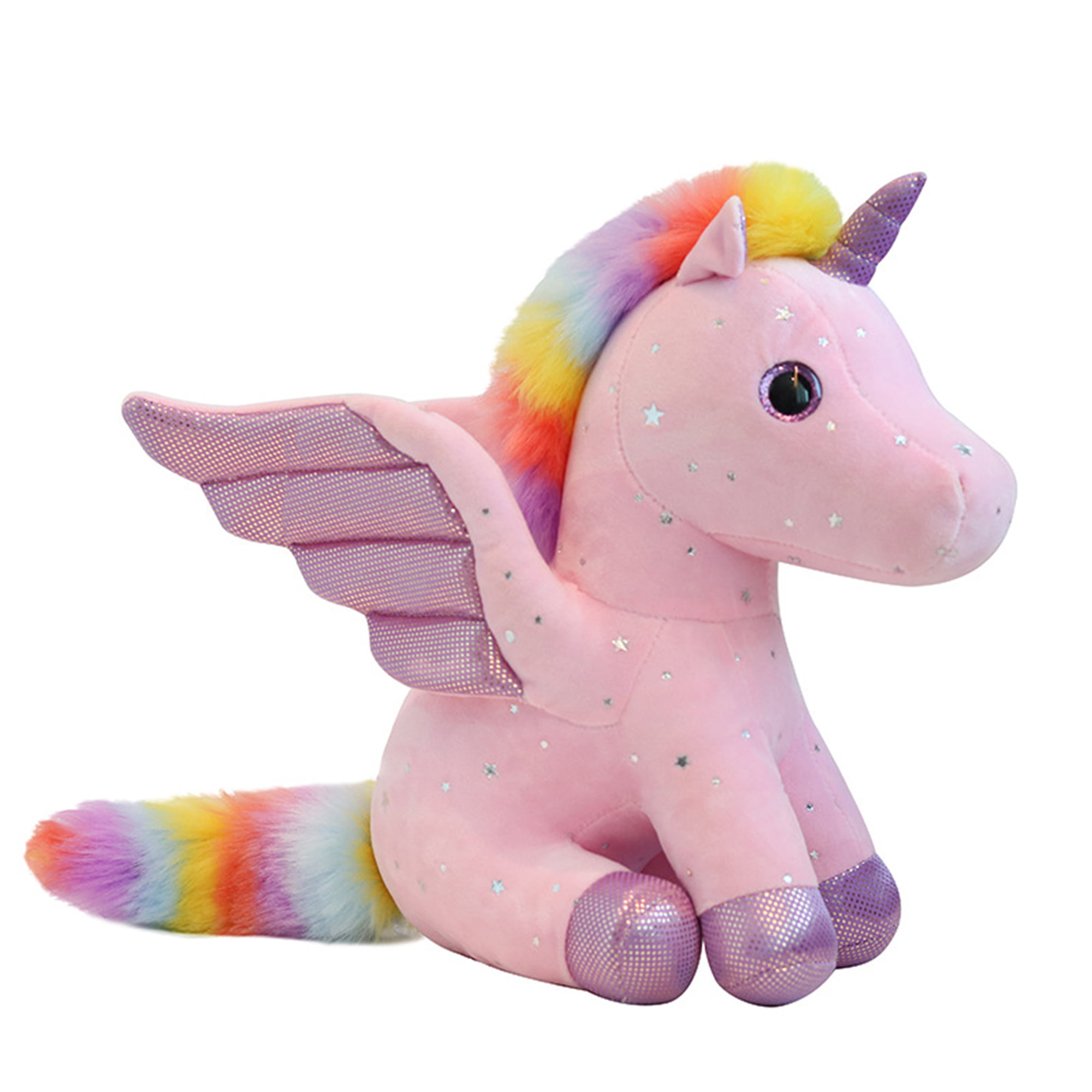 23cm Lovely Rainbow Unicorn Plush Toys Cute Stuffed Animal Horse Toy Doll 