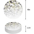 thumbnail image 1 of FMSHPON Geometric Gradient Pattern Mosaic Triangle Graphic Print Set of 6 Round Coaster for Drinks, Absorbent Ceramic Stone Coasters Cup Mat with Cork Base for Home Kitchen Room Coffee Table Bar Decor, 1 of 5