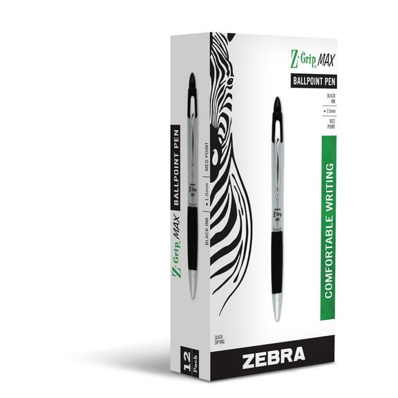 Z-Grip Max Retractable Ballpoint 1.0mm Black Dozen