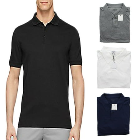 Calvin Klein CK Men's Lifestyle 100% Cotton Liquid Polo Shirt