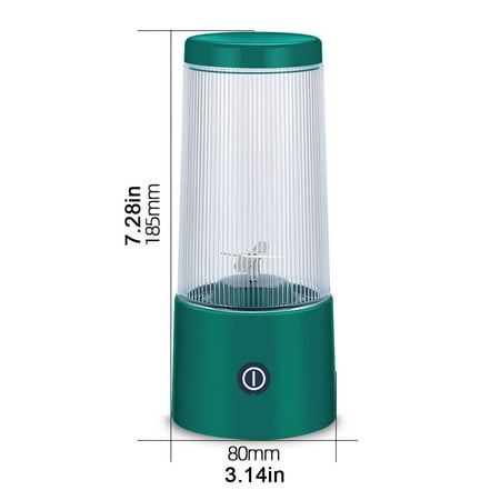 

Portable Blender USB Rechargeable 350ML Fruit Juicer Mixer Cup Bottle 4 Blades