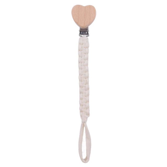 Productos para bebés Clip para chupete Beech Love Cadena para chupete tejida de algodón hecha a mano y creativa para bebés