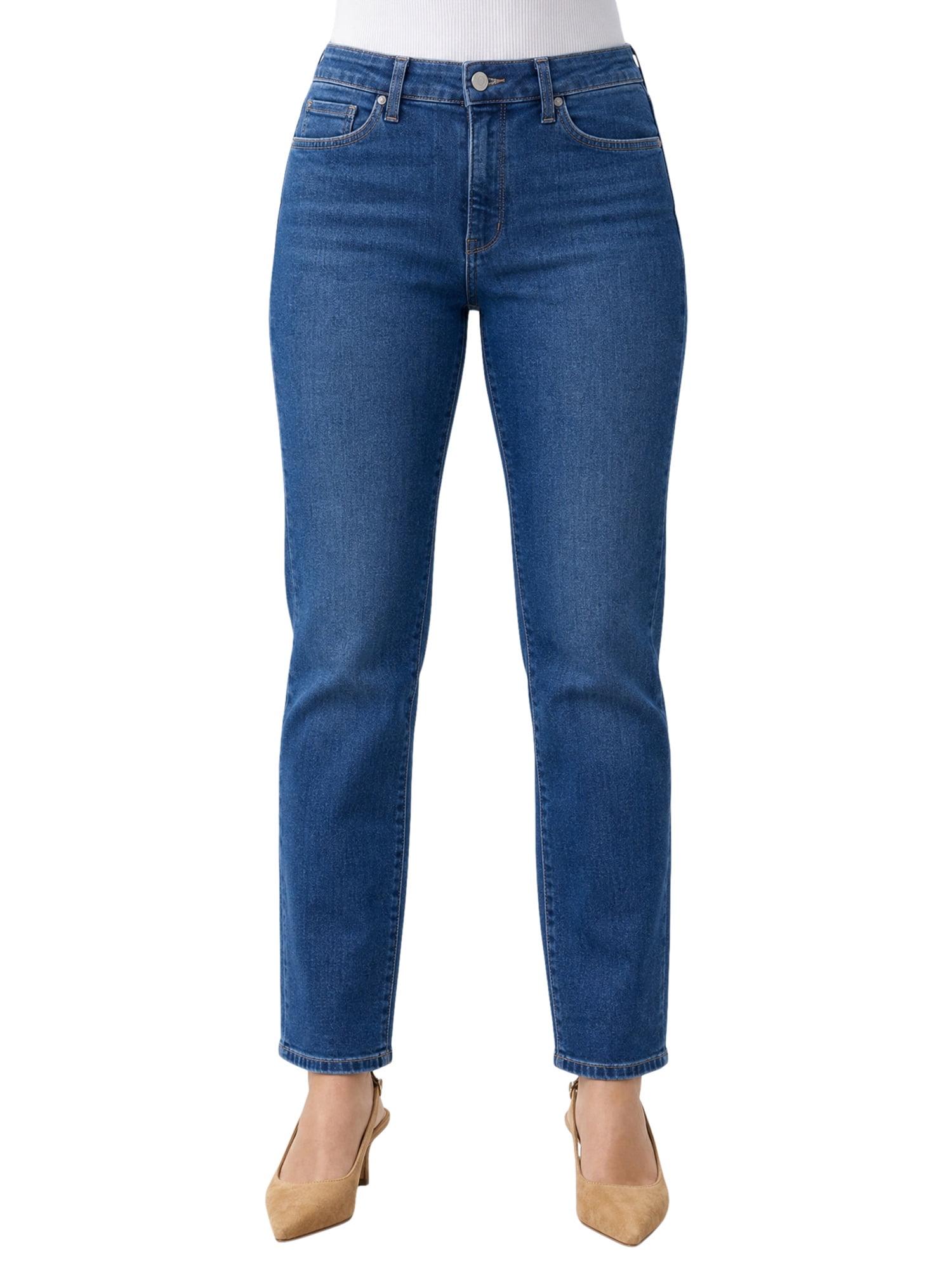 NYDJ Women’s, Women’s Petite, and Women’s Plus Marilyn Straight Jean, Sizes 2-24, featuring Lift Tuck® Technology