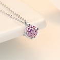 thumbnail image 3 of SFTING 925 Sterling Silver Solitaire 2 Carats Four Claws Simple Pendant Necklace and Birthday Stone Pendant for Women, 3 of 8