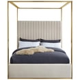 thumbnail image 4 of Meridian Furniture Jones Cream Velvet King Bed, 4 of 11