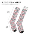 thumbnail image 5 of Bixox Flower Leaves Print Compression Socks,Compression Socks Women & Men Circulation for Medical,Running,Athletic, 5 of 7