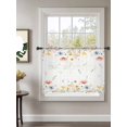 thumbnail image 2 of Sheer Curtains 54 Inch Length, Watercolor Wildflowers Semi Sheer Curtains Light Filtering Window Treatment, Farmhouse Botanical Floral Herbs Privacy Voile Drapes for Living Room Bedroom 52x54 Inch, 2 of 7