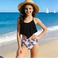thumbnail image 6 of Piuwrlz 9-10Years Girls Swimsuit Teen Swimming Suit 2PC Bikini Black Size 9-10Years, 6 of 8