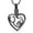 Black, variant on Stethoscope Urn Necklace for Ashes Heart Cremation Jewelry for Women Men Stainless Steels Memorial Ashes Necklace Keepsake Gift