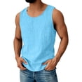thumbnail image 4 of LRGSHF Men's Tank Top, Crew Neck Sleeveless Shirt, Loose Fit Solid Color Casual Summer Beach Vest Lightweight Gym Workout Shirts, 4 of 4