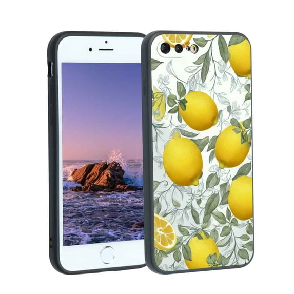 Compatible with iPhone 7 Plus Phone Case, Lemon-Fruits-175 Case Men Women, Flexible Silicone Shockproof Case for iPhone 7 Plus