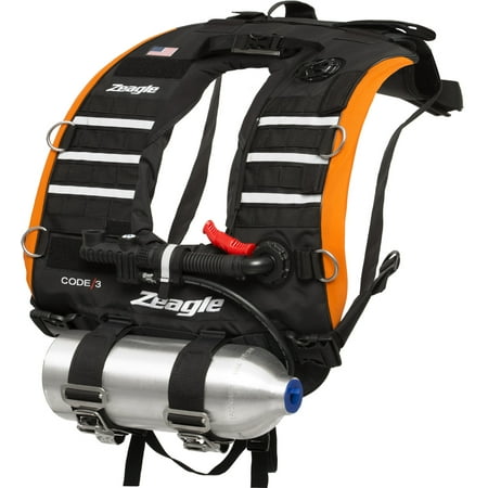 Code 3 Black Rescue Vest w/inflator hose and RE
