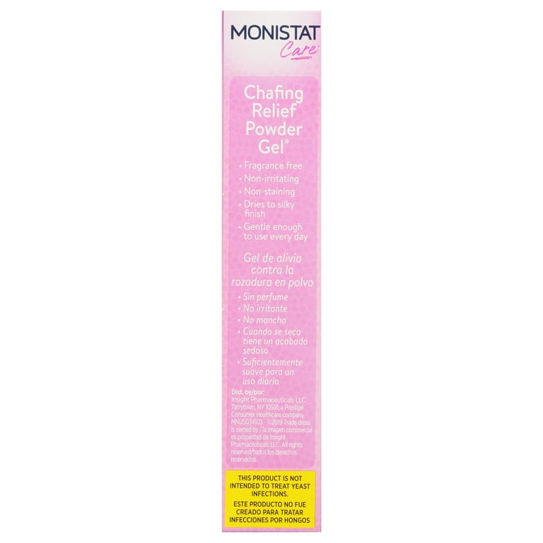 Monistat Chafing Relief Powder Gel, Anti-Chafe Protection, Fragrance Free,  1.5 Oz 