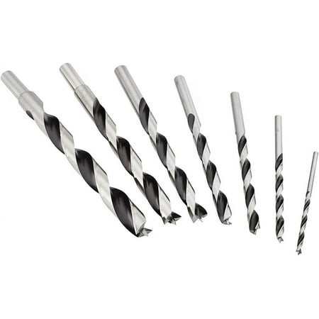 

Brad Pt. Drill Bit 7Piece Set Chrome Vanadium Includes 1/8 3/16 1/4 5/16 3/8 7/16 & 1/2 (01200007K01)