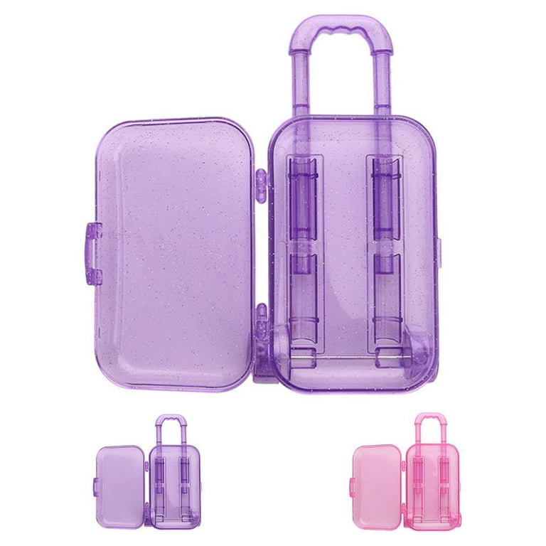 TureClos Mini Trunk Plastic 18-Inch Doll Luggage Case Travel