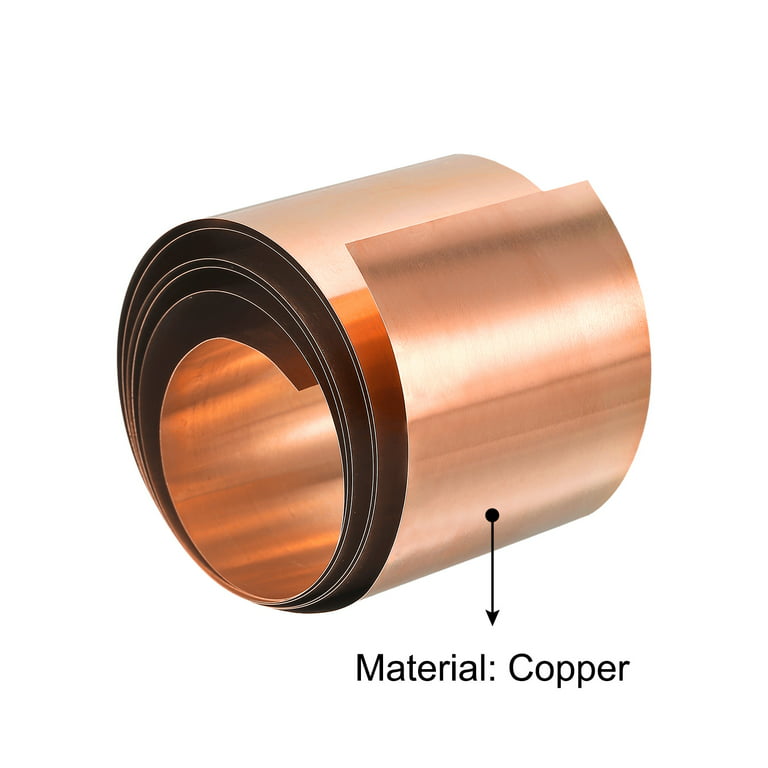 Copper Thin Foil Roll Sheet, 0.05x150x1000mm Pure Copper Foil Sheet